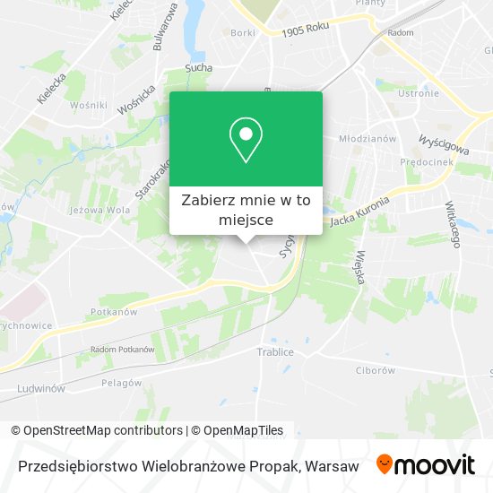 Mapa Przedsiębiorstwo Wielobranżowe Propak