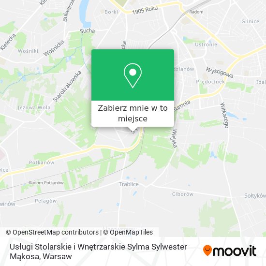 Mapa Usługi Stolarskie i Wnętrzarskie Sylma Sylwester Mąkosa