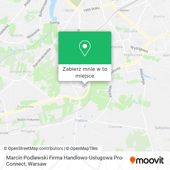 Mapa Marcin Podlewski Firma Handlowo-Usługowa Pro-Connect