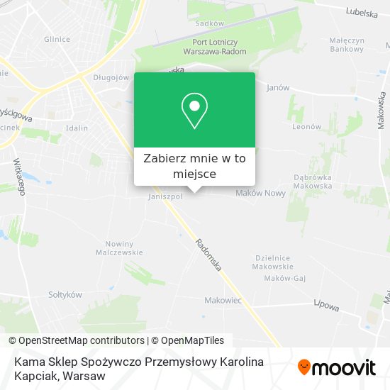 Mapa Kama Sklep Spożywczo Przemysłowy Karolina Kapciak