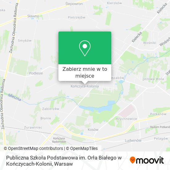 Mapa Publiczna Szkoła Podstawowa im. Orła Białego w Kończycach-Kolonii