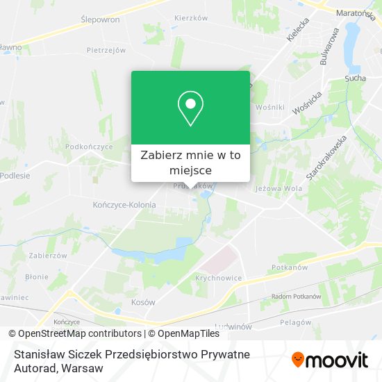 Mapa Stanisław Siczek Przedsiębiorstwo Prywatne Autorad