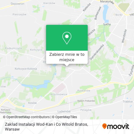 Mapa Zakład Instalacji Wod-Kan i Co Witold Bratos