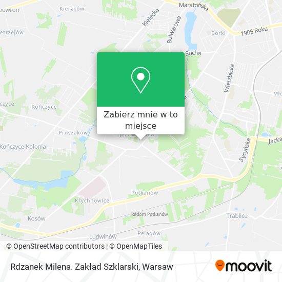 Mapa Rdzanek Milena. Zakład Szklarski