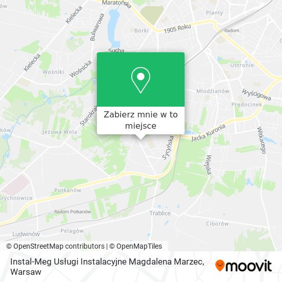 Mapa Instal-Meg Usługi Instalacyjne Magdalena Marzec