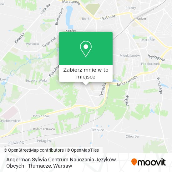 Mapa Angerman Sylwia Centrum Nauczania Języków Obcych i Tłumacze