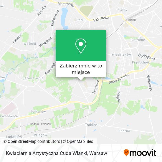 Mapa Kwiaciarnia Artystyczna Cuda Wianki