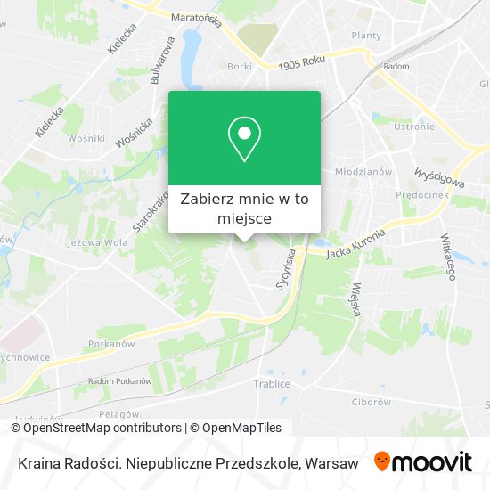 Mapa Kraina Radości. Niepubliczne Przedszkole