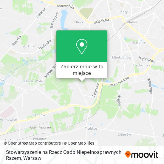 Mapa Stowarzyszenie na Rzecz Osób Niepełnosprawnych Razem