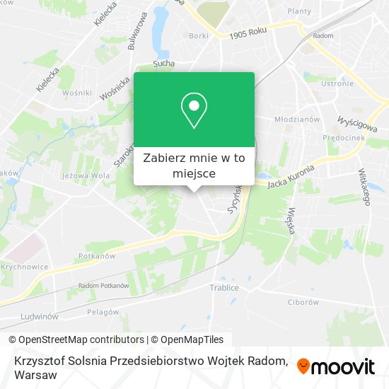 Mapa Krzysztof Solsnia Przedsiebiorstwo Wojtek Radom