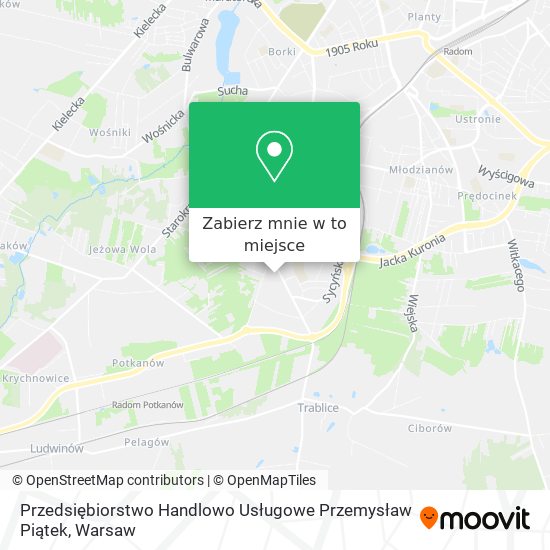 Mapa Przedsiębiorstwo Handlowo Usługowe Przemysław Piątek