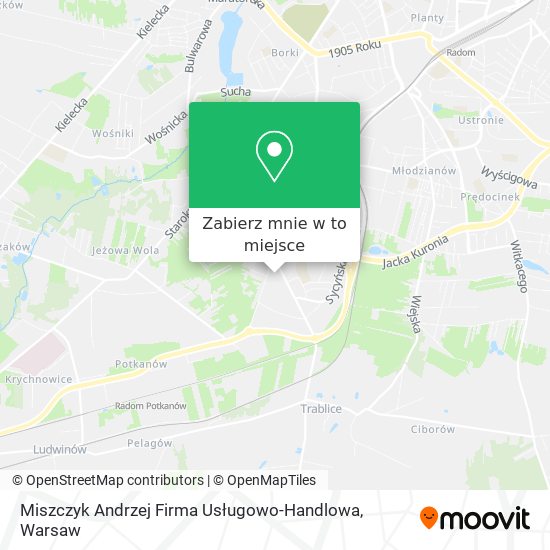 Mapa Miszczyk Andrzej Firma Usługowo-Handlowa