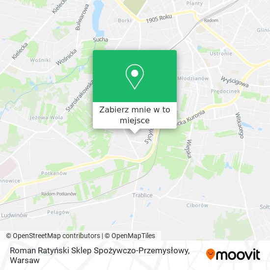 Mapa Roman Ratyński Sklep Spożywczo-Przemysłowy