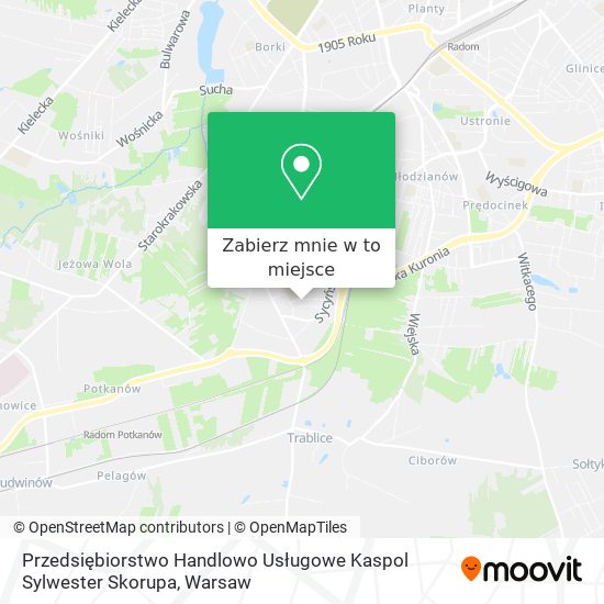 Mapa Przedsiębiorstwo Handlowo Usługowe Kaspol Sylwester Skorupa