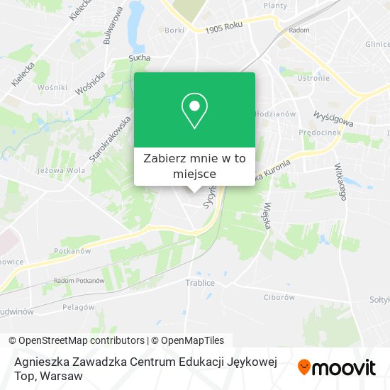 Mapa Agnieszka Zawadzka Centrum Edukacji Jęykowej Top