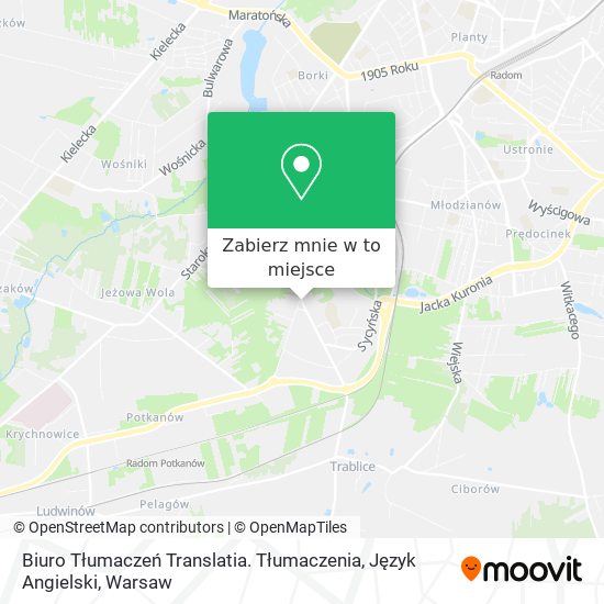 Mapa Biuro Tłumaczeń Translatia. Tłumaczenia, Język Angielski