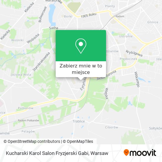 Mapa Kucharski Karol Salon Fryzjerski Gabi