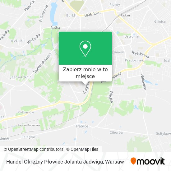 Mapa Handel Okrężny Płowiec Jolanta Jadwiga