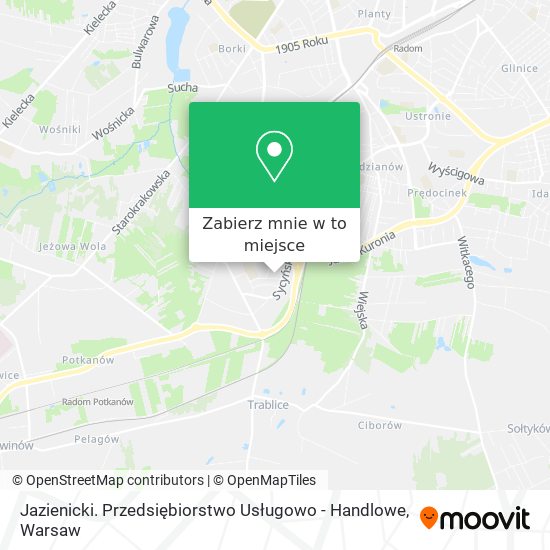 Mapa Jazienicki. Przedsiębiorstwo Usługowo - Handlowe