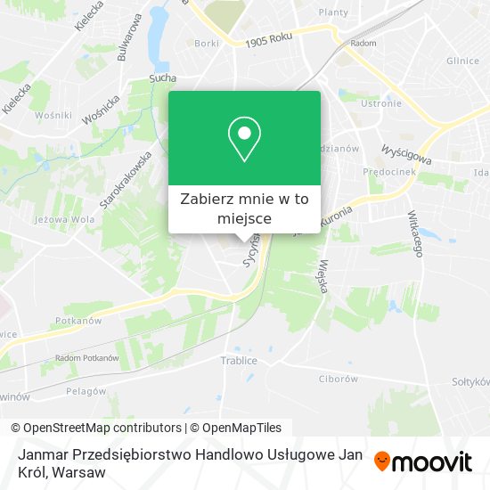 Mapa Janmar Przedsiębiorstwo Handlowo Usługowe Jan Król