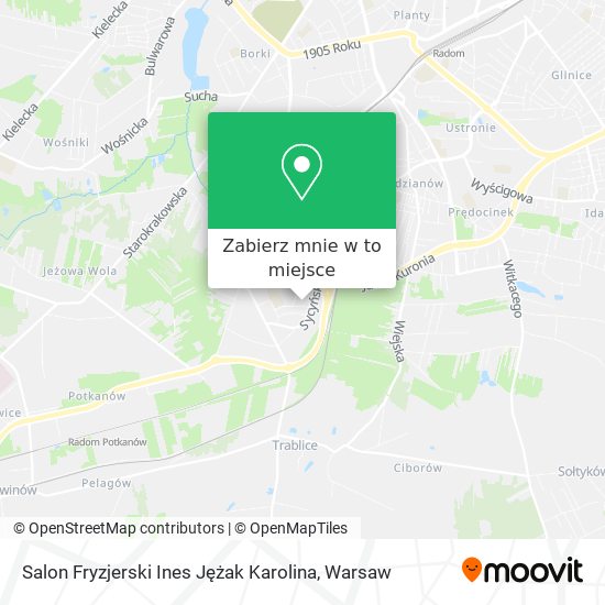 Mapa Salon Fryzjerski Ines Jężak Karolina