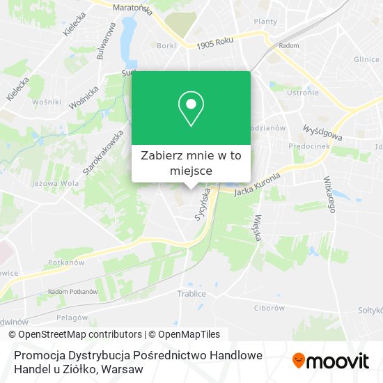 Mapa Promocja Dystrybucja Pośrednictwo Handlowe Handel u Ziółko