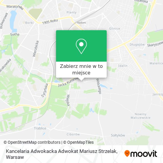 Mapa Kancelaria Adwokacka Adwokat Mariusz Strzelak