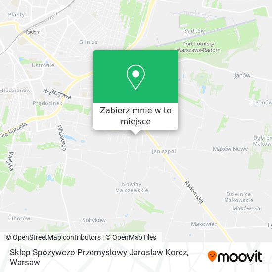 Mapa Sklep Spozywczo Przemyslowy Jaroslaw Korcz