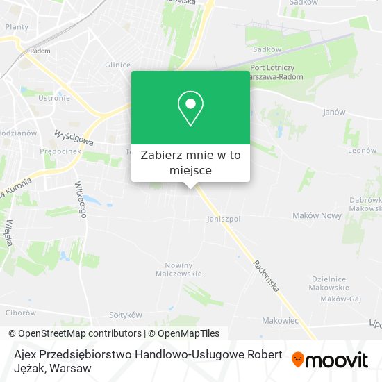 Mapa Ajex Przedsiębiorstwo Handlowo-Usługowe Robert Jężak