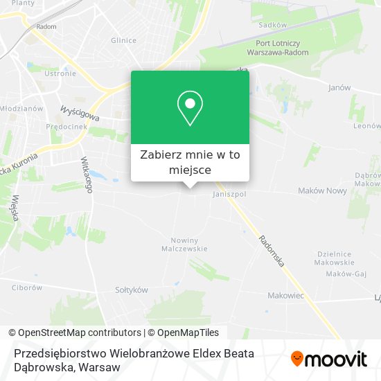 Mapa Przedsiębiorstwo Wielobranżowe Eldex Beata Dąbrowska