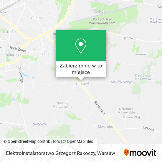 Mapa Elektroinstalatorstwo Grzegorz Rakoczy