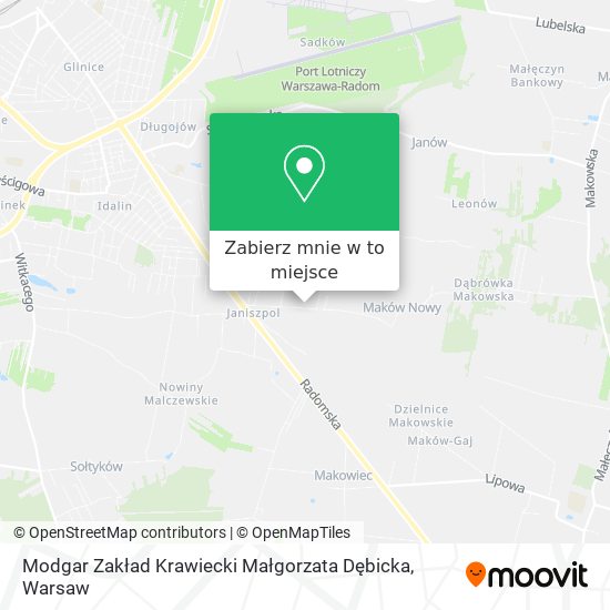 Mapa Modgar Zakład Krawiecki Małgorzata Dębicka