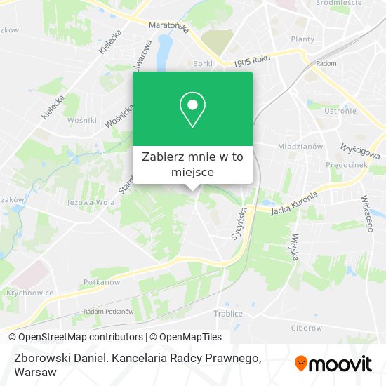 Mapa Zborowski Daniel. Kancelaria Radcy Prawnego