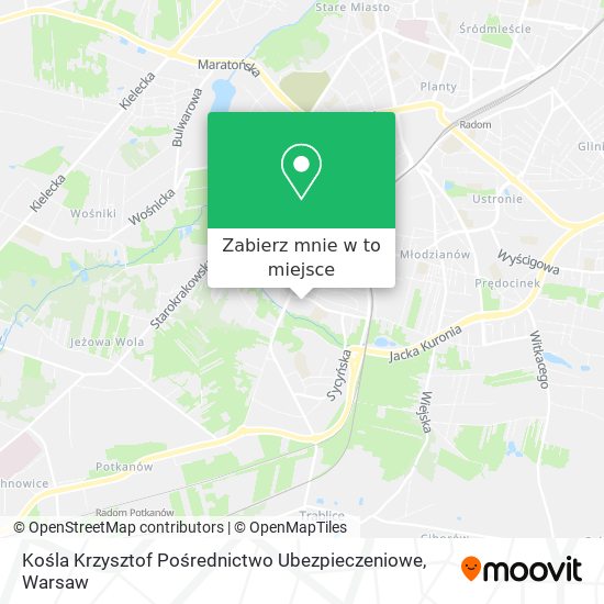 Mapa Kośla Krzysztof Pośrednictwo Ubezpieczeniowe