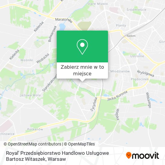Mapa Royal' Przedsiębiorstwo Handlowo Usługowe Bartosz Witaszek
