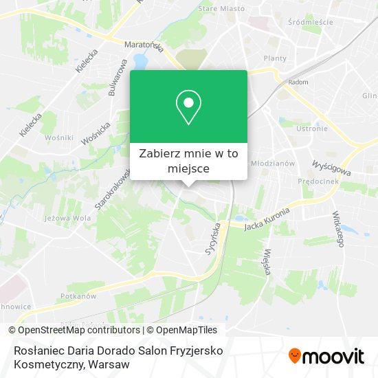 Mapa Rosłaniec Daria Dorado Salon Fryzjersko Kosmetyczny