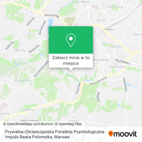 Mapa Prywatna Chrześcijańska Poradnia Psychologiczna Impuls Beata Połomska