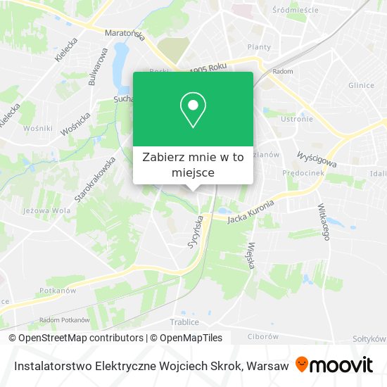 Mapa Instalatorstwo Elektryczne Wojciech Skrok