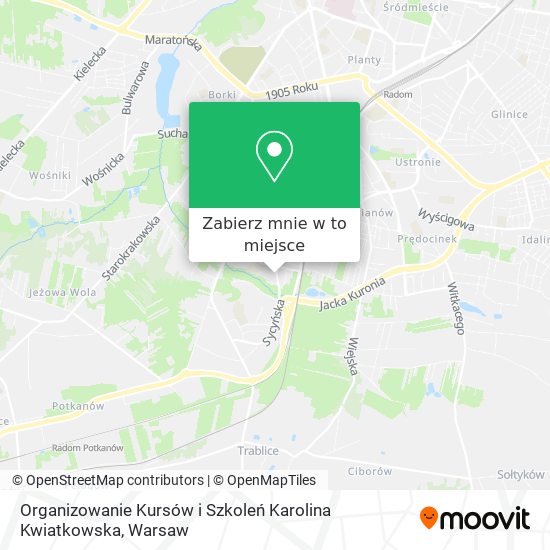 Mapa Organizowanie Kursów i Szkoleń Karolina Kwiatkowska