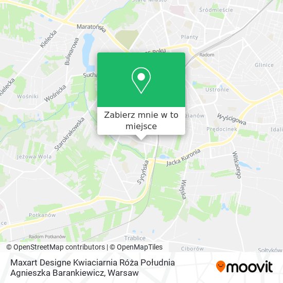 Mapa Maxart Designe Kwiaciarnia Róża Południa Agnieszka Barankiewicz