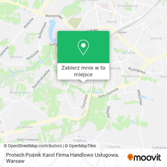 Mapa Protech Pośnik Karol Firma Handlowo Usługowa