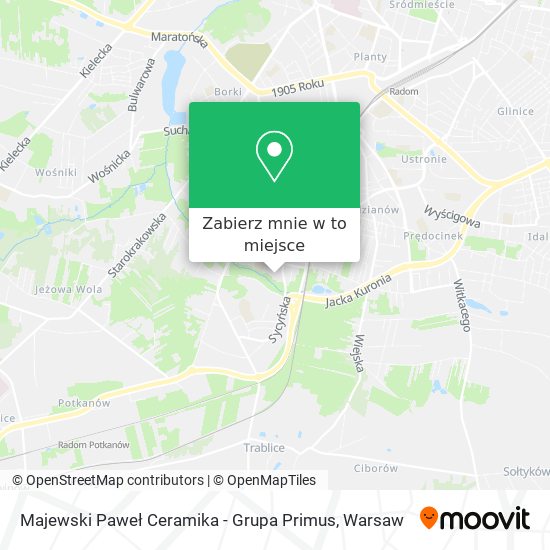 Mapa Majewski Paweł Ceramika - Grupa Primus