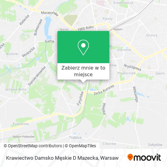 Mapa Krawiectwo Damsko Męskie D Mazecka