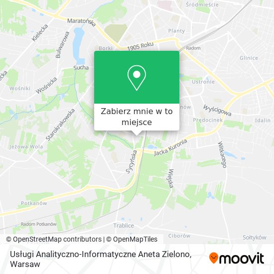 Mapa Usługi Analityczno-Informatyczne Aneta Zielono