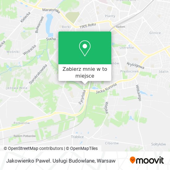 Mapa Jakowienko Paweł. Usługi Budowlane