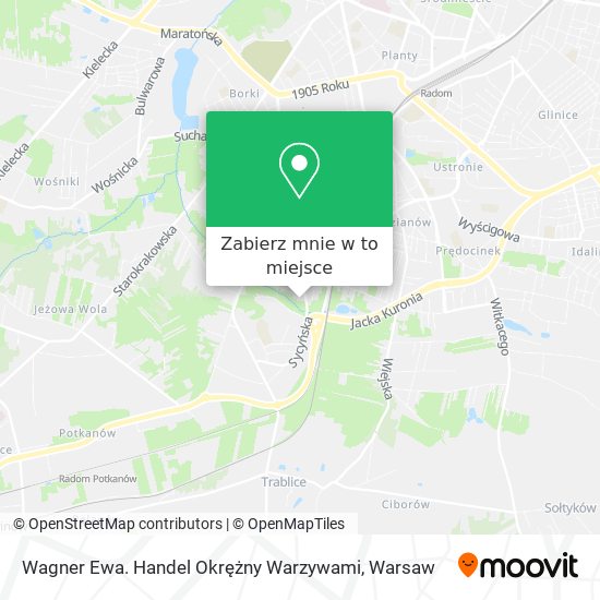 Mapa Wagner Ewa. Handel Okrężny Warzywami