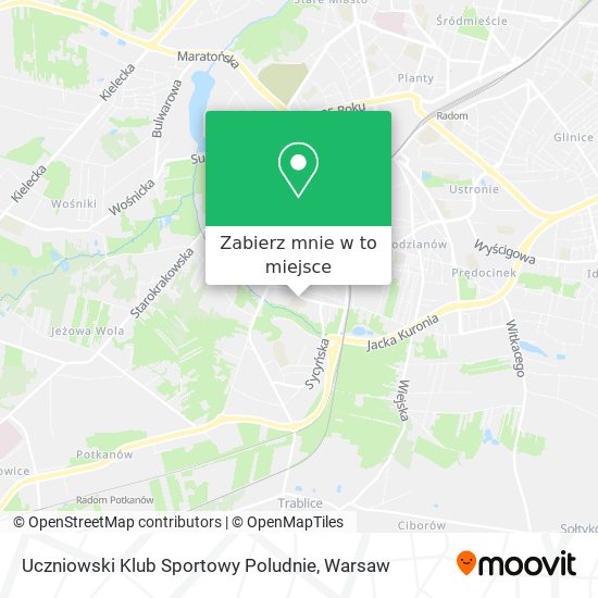 Mapa Uczniowski Klub Sportowy Poludnie