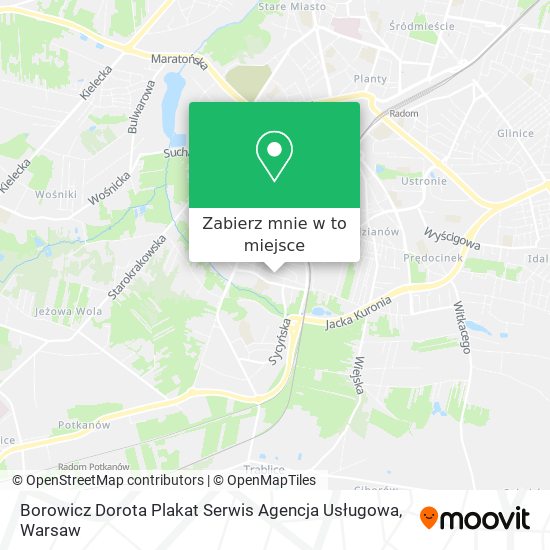 Mapa Borowicz Dorota Plakat Serwis Agencja Usługowa