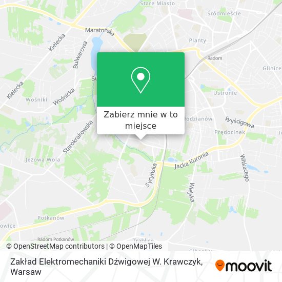 Mapa Zakład Elektromechaniki Dźwigowej W. Krawczyk