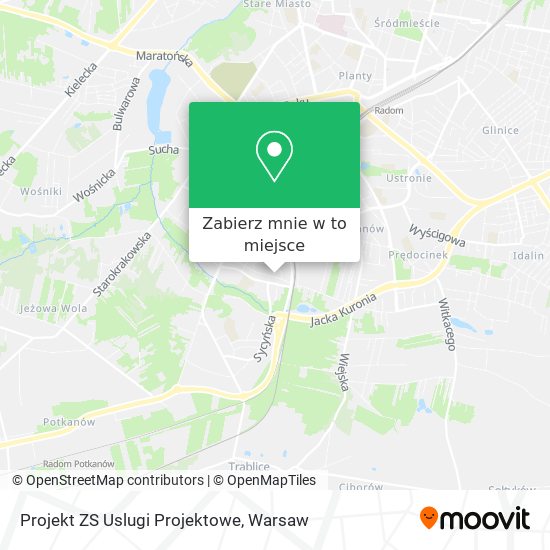 Mapa Projekt ZS Uslugi Projektowe